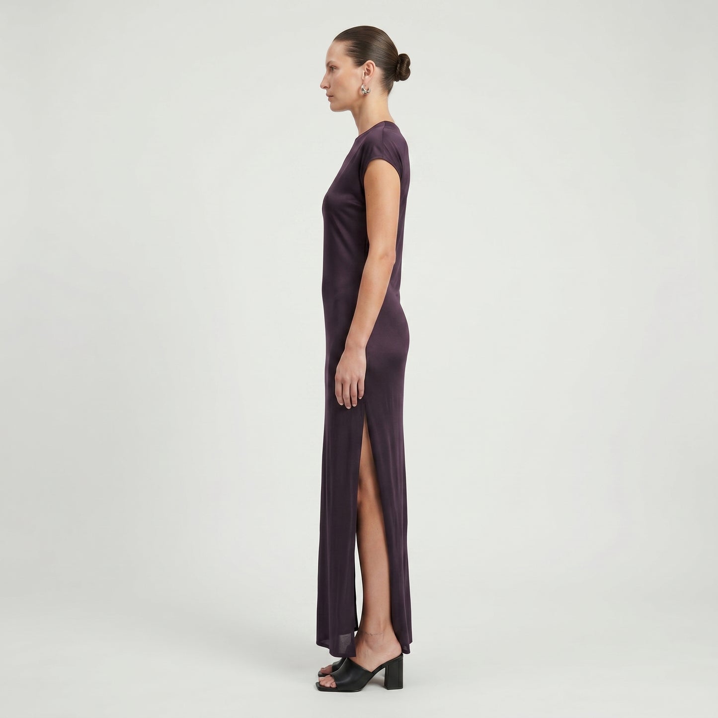 Asymmetrical One Sleeve Maxi Dress