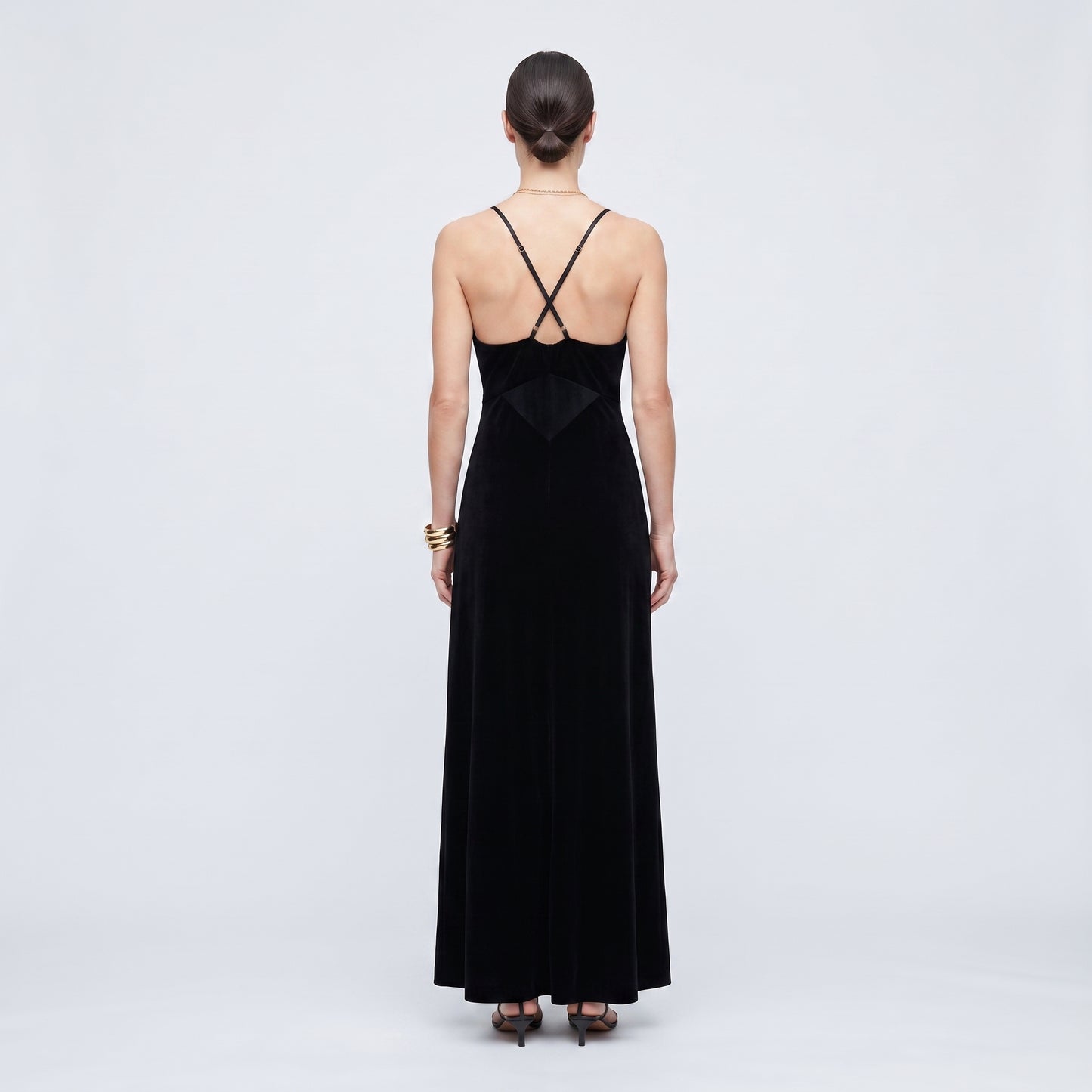 Black Velvet Slip Maxi Dress