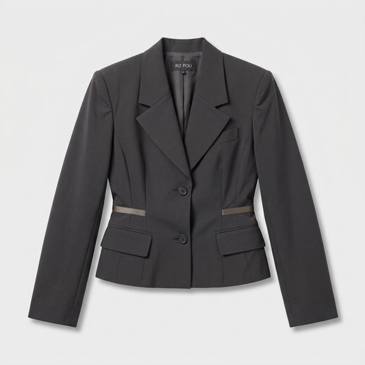Tailored Charcoal Structured Blazer