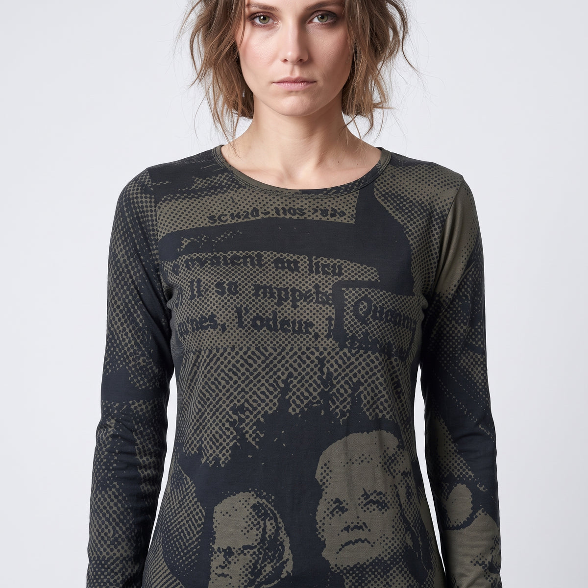 Graphic Print Long Sleeve Top