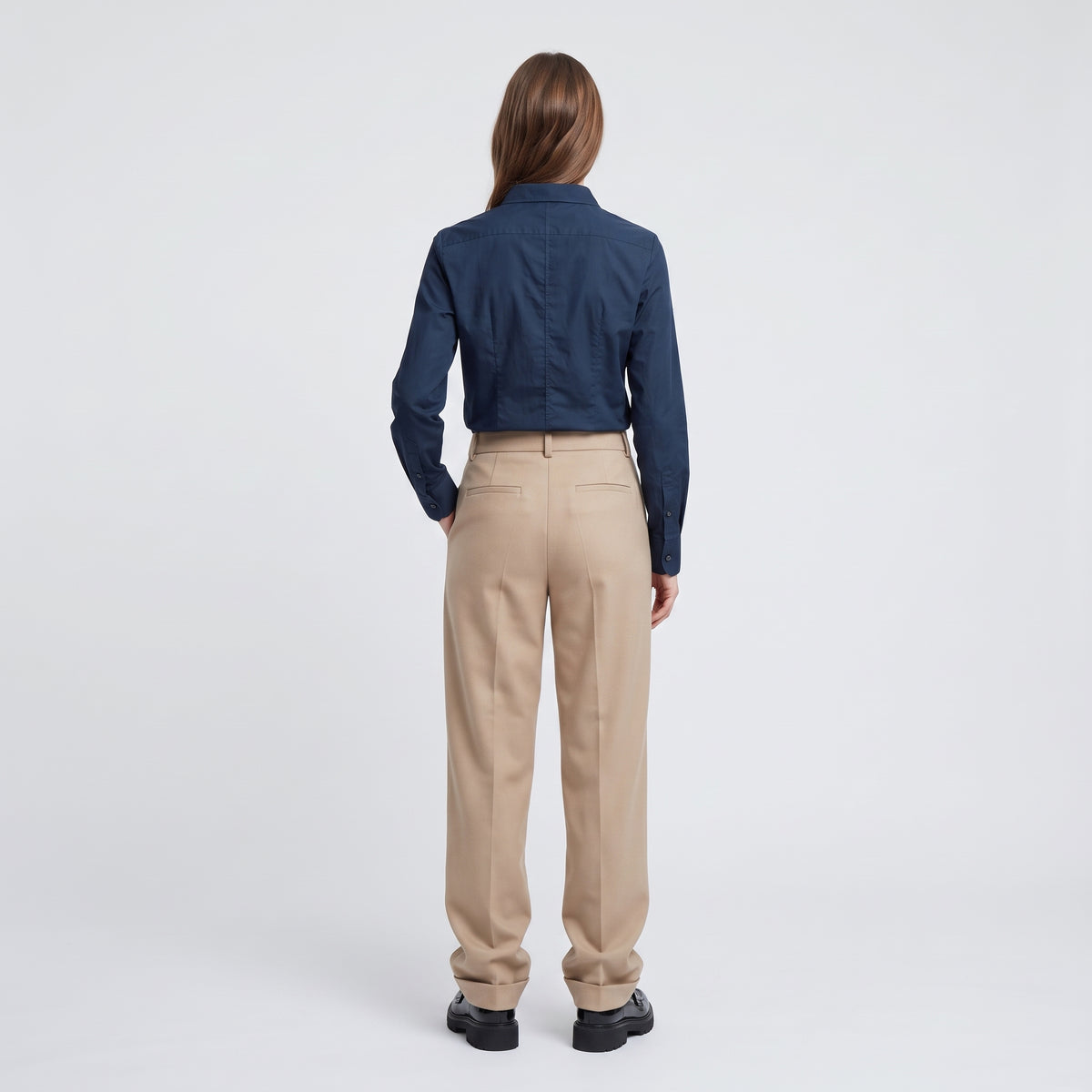 Classic Navy Tailored Cotton Shirt