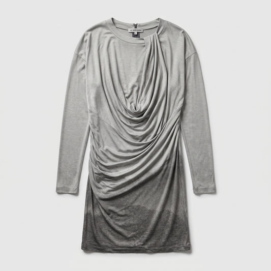 Draped Ombre Long Sleeve Top
