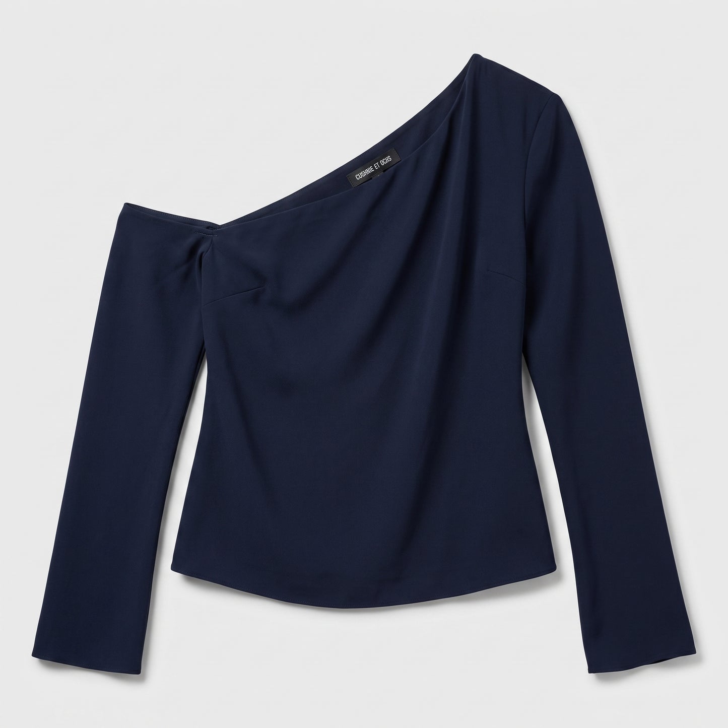 Navy One-Shoulder Asymmetric Top