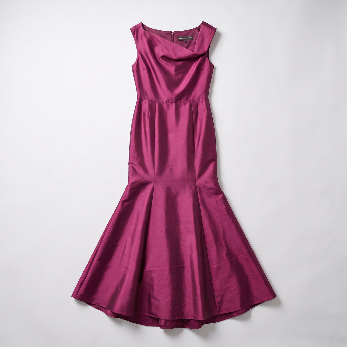 Magenta Silk Mermaid Gown