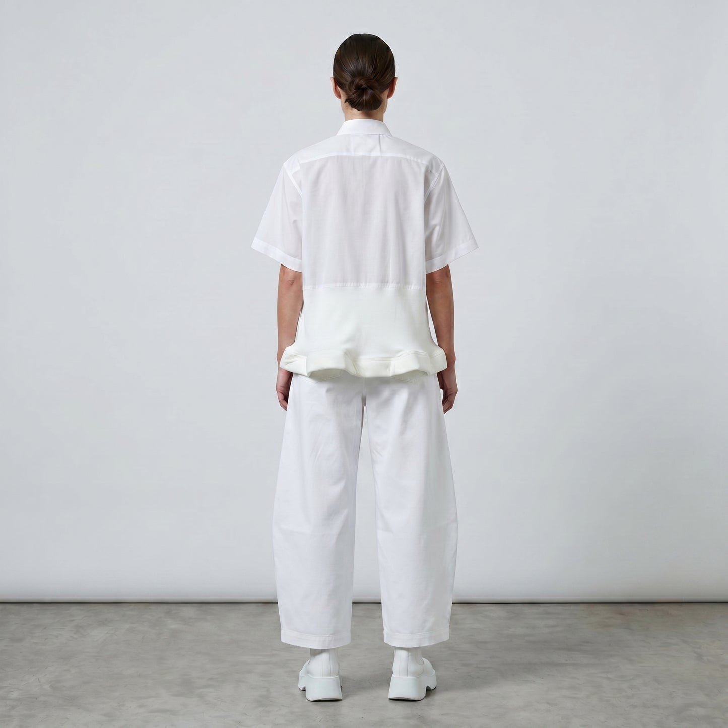 Contrast Sculpted Hem Shirt