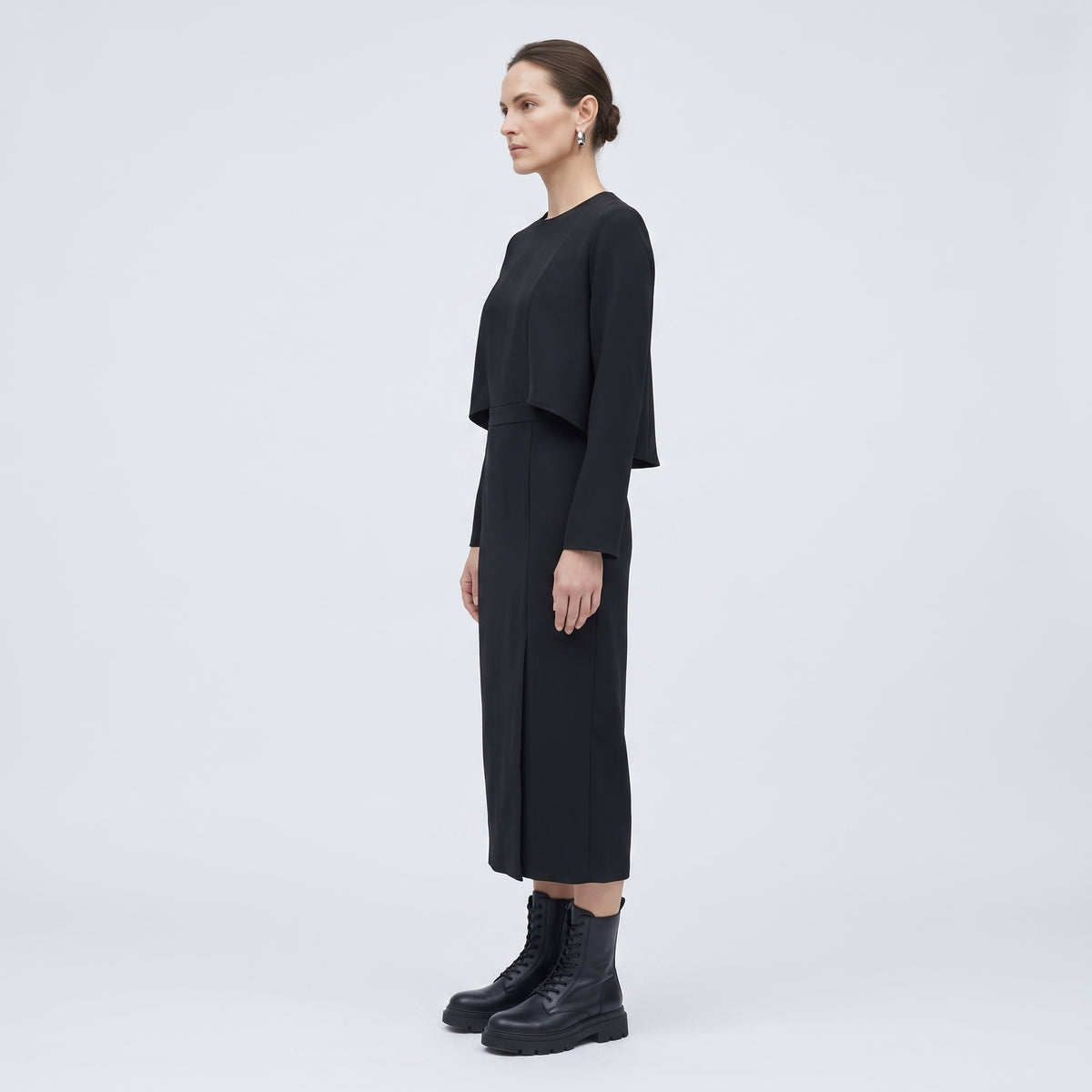 Tailored Long Sleeve Sheath Dress