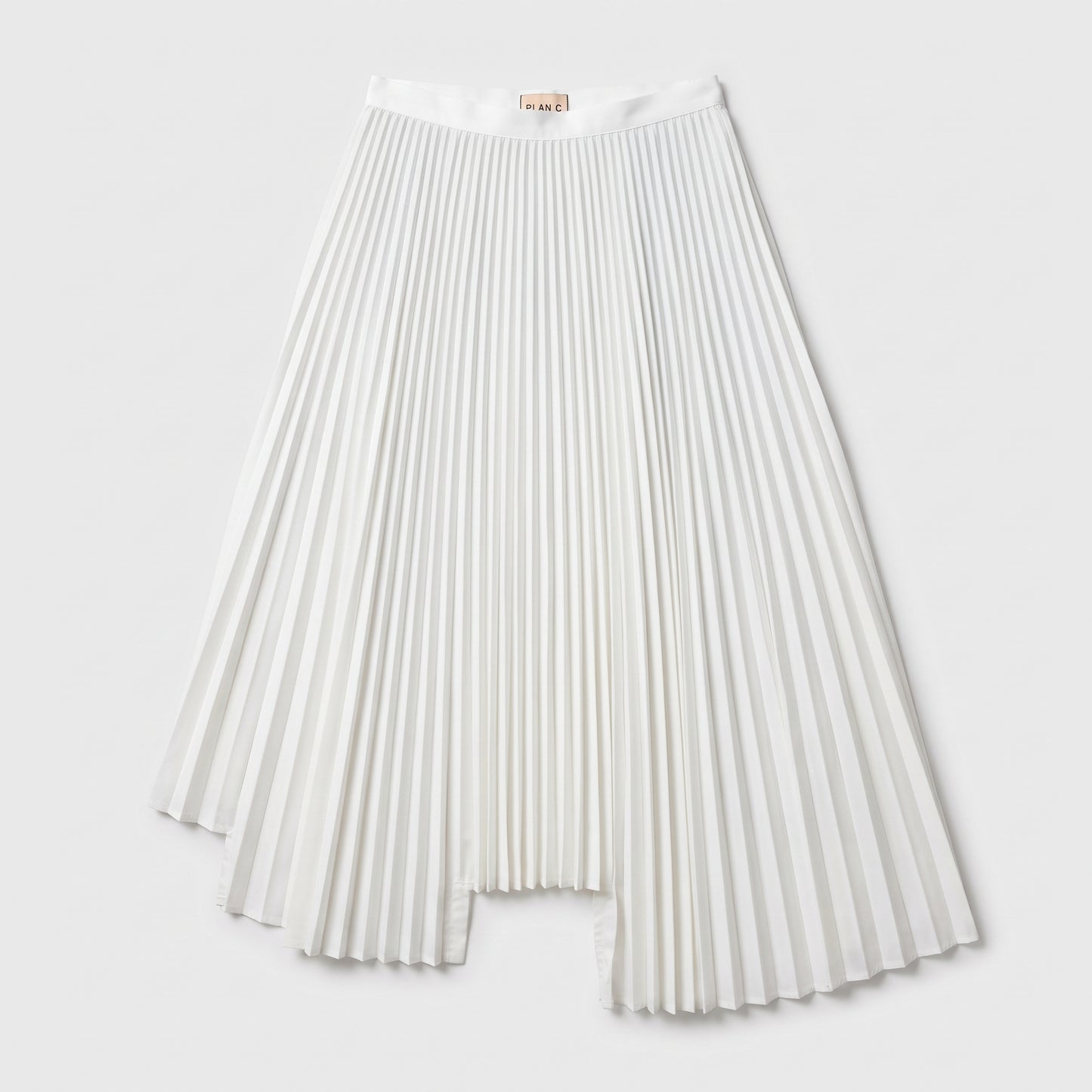 Elegant White Pleated Midi Skirt