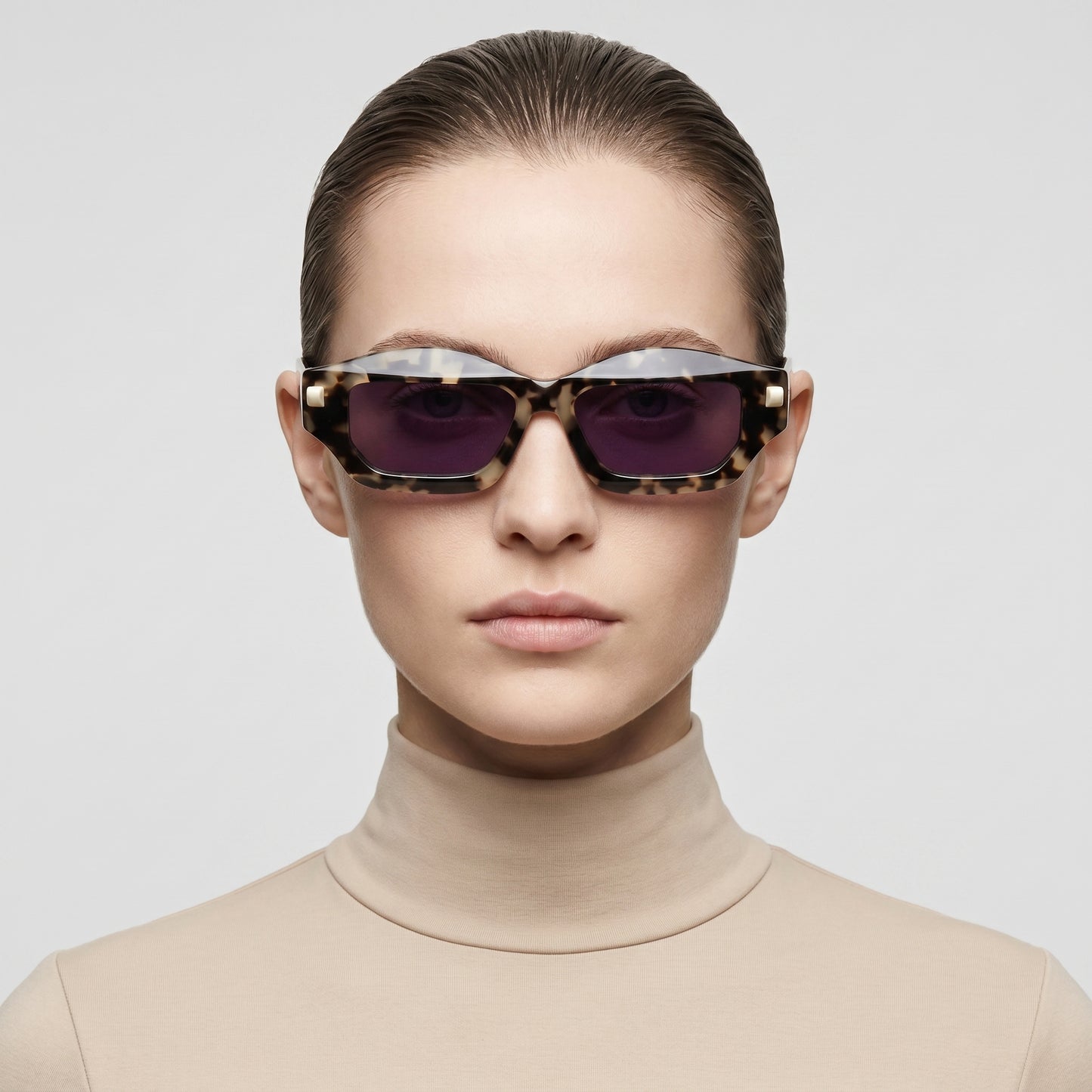 Geometric Tortoiseshell Acetate Sunglasses