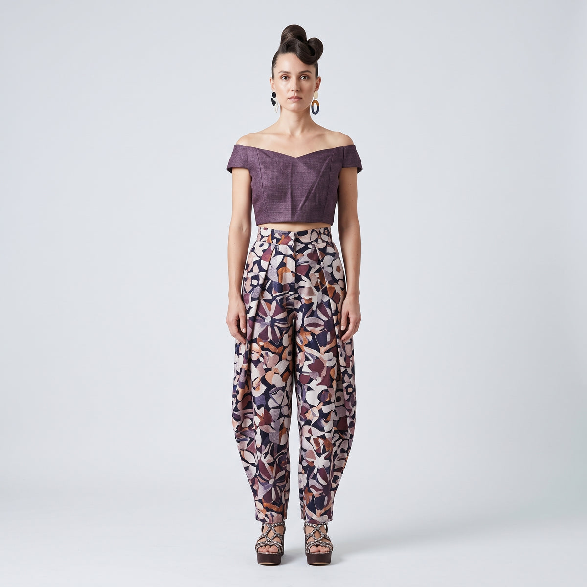 Off-Shoulder Structured Cropped Top