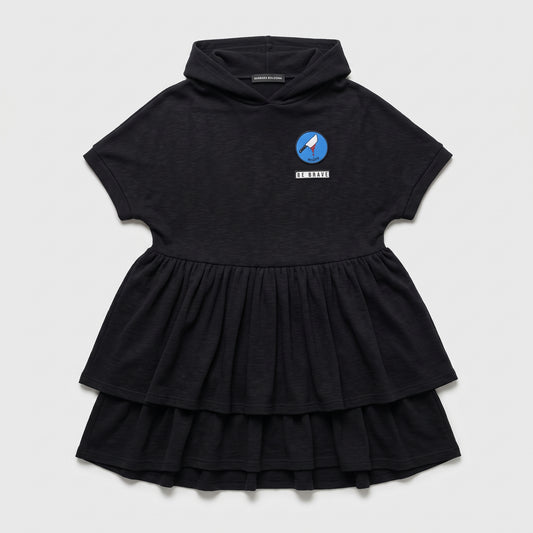 Tiered Hooded Graphic Top