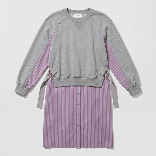 Hybrid Striped Sweatshirt Dress