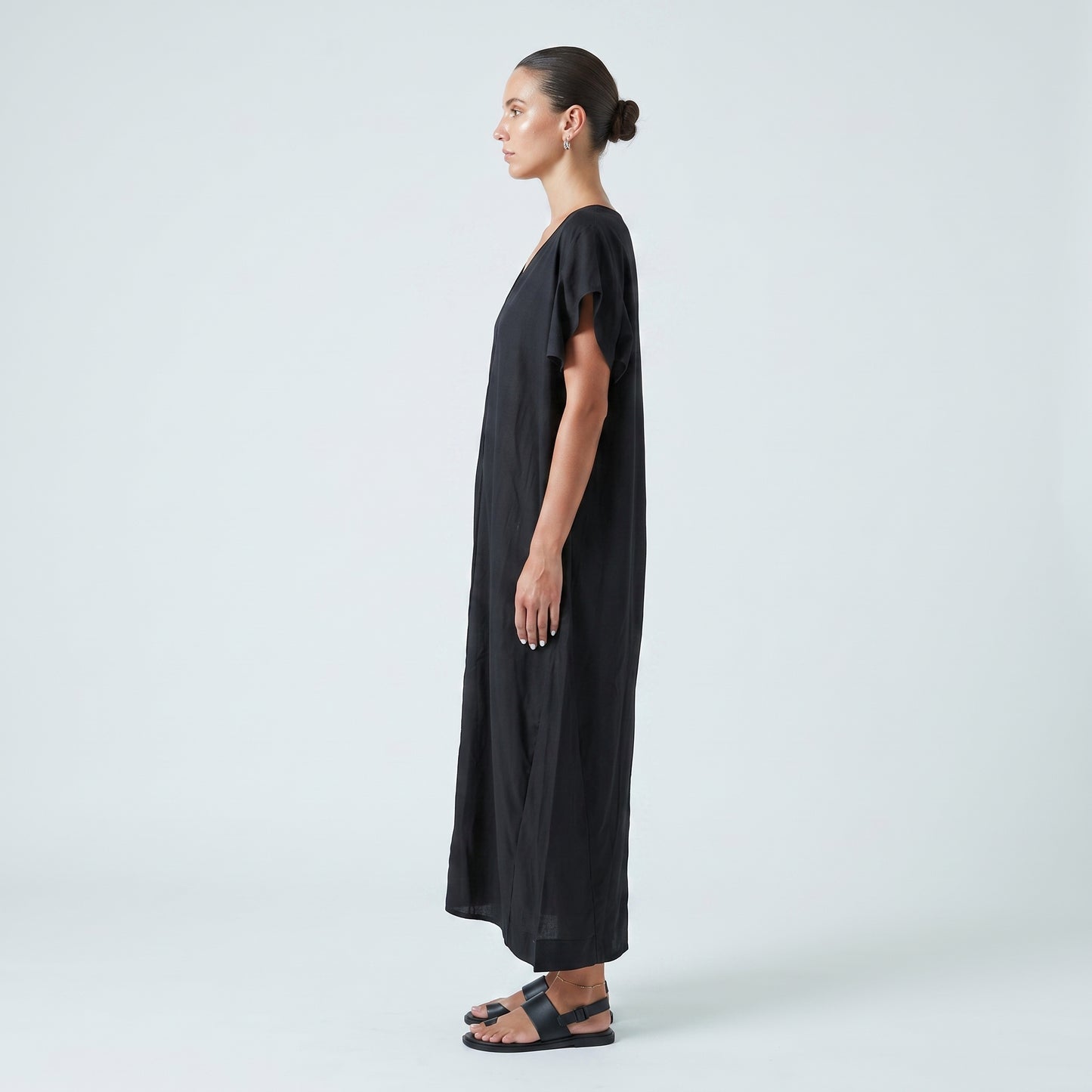 Minimalist V-Neck Shift Dress