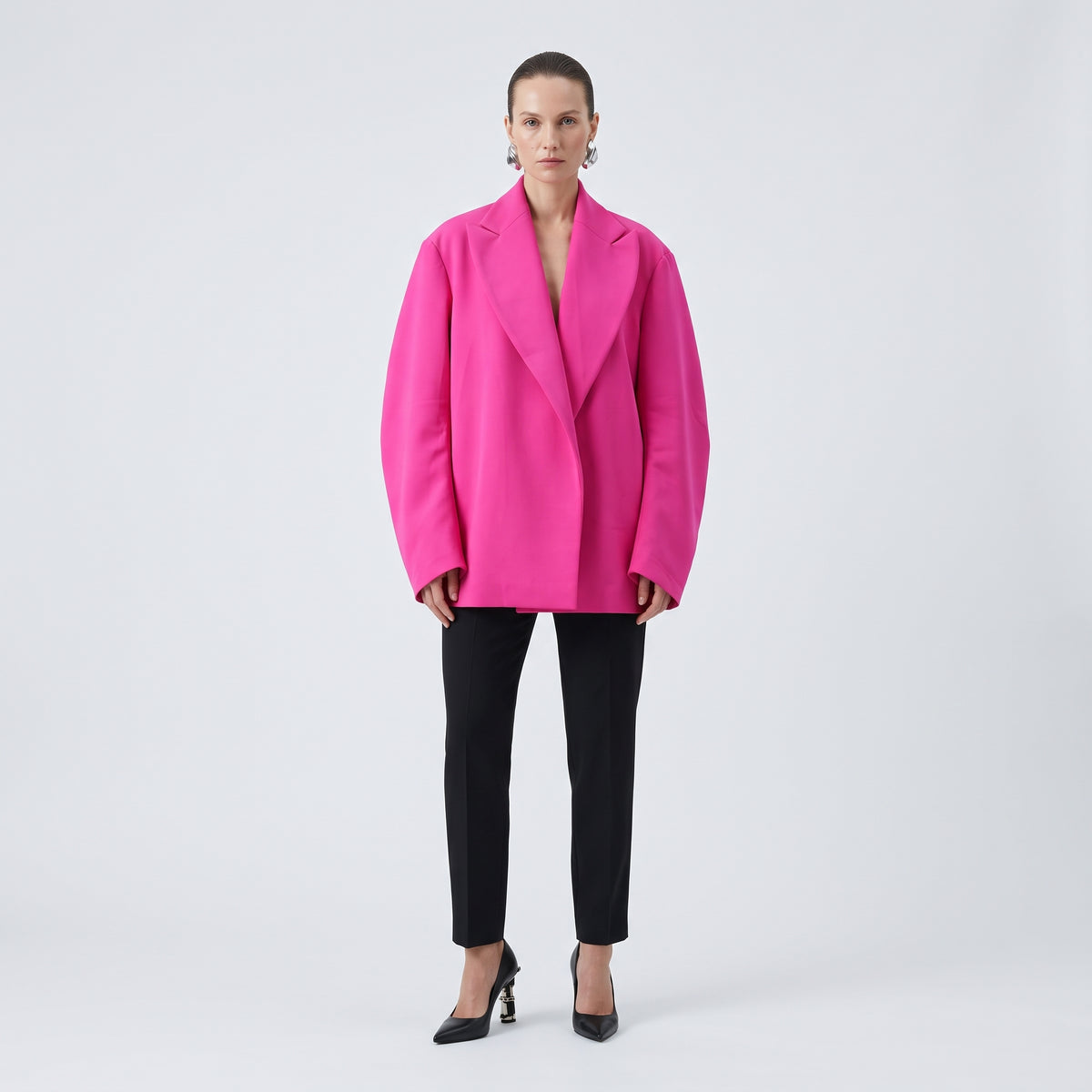 Vibrant Fuchsia Structured Blazer