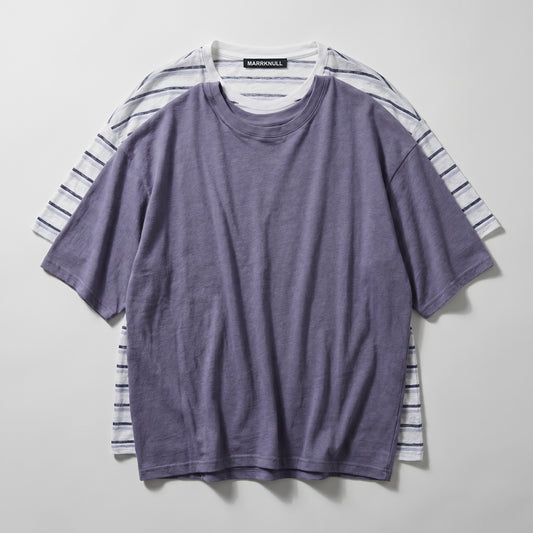 Layered Oversized Striped T-Shirt