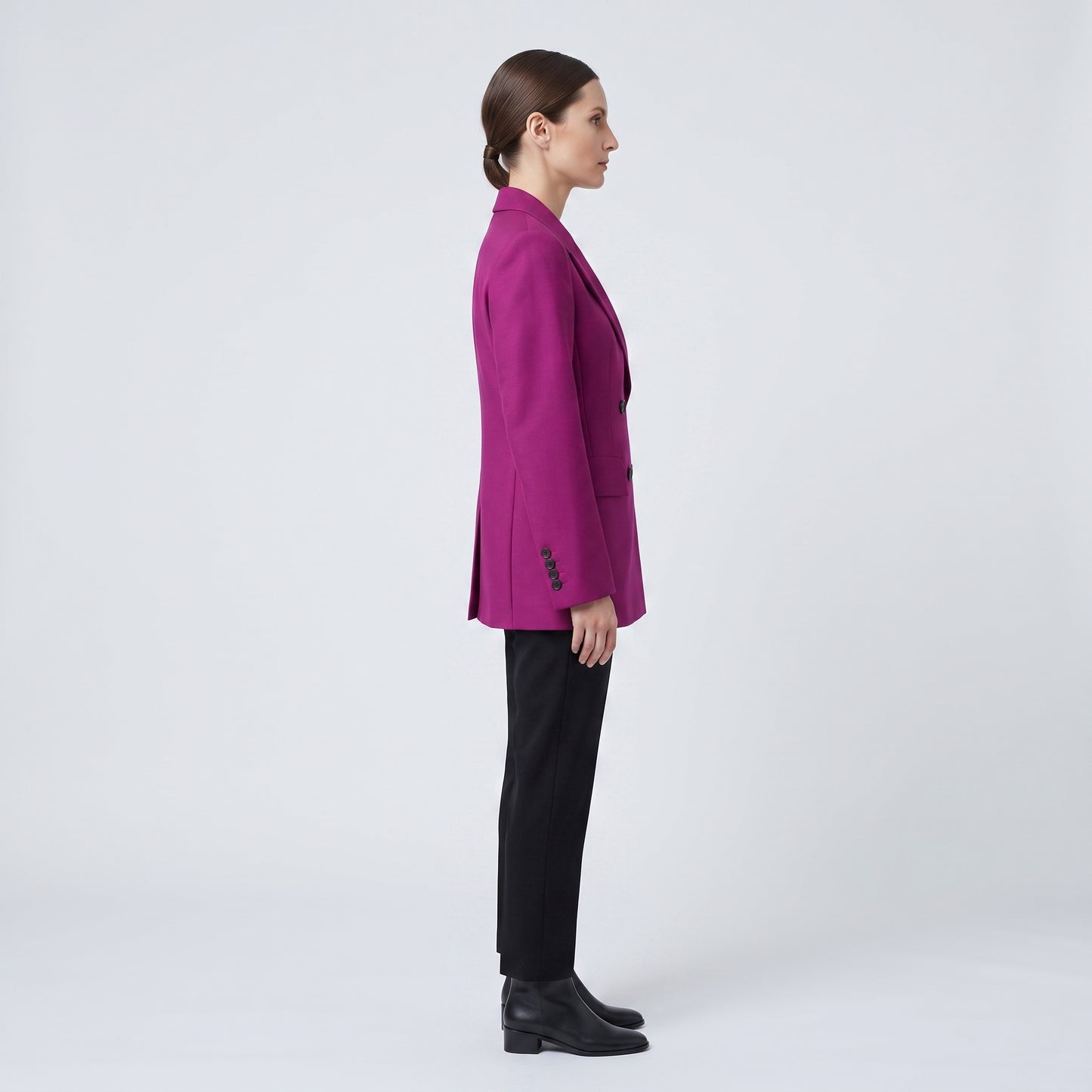 Magenta Double Breasted Blazer