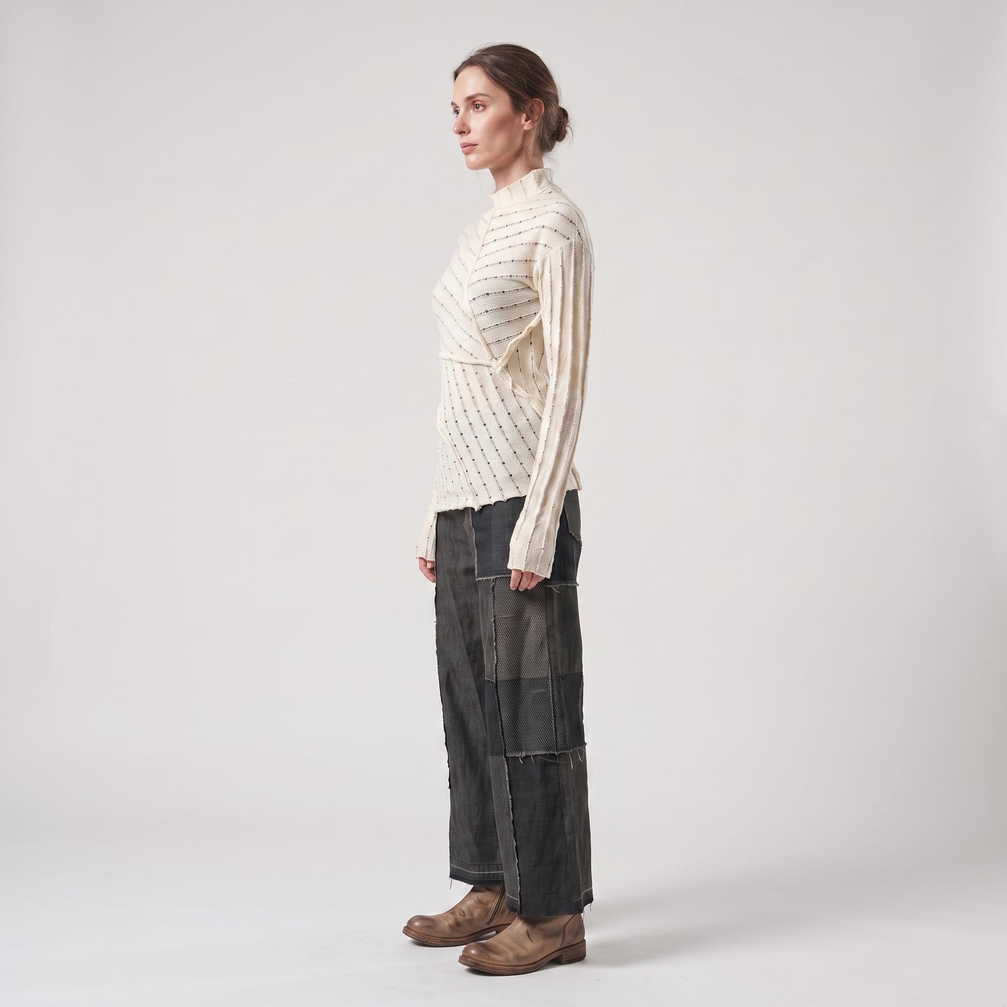 Textured Mock Neck Long Sleeve
