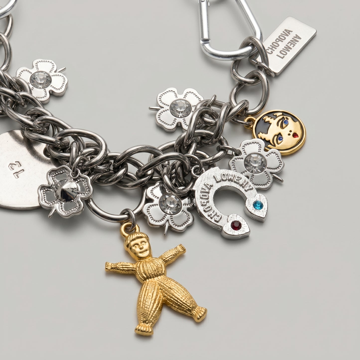 Eclectic Mixed Metal Charm Bracelet