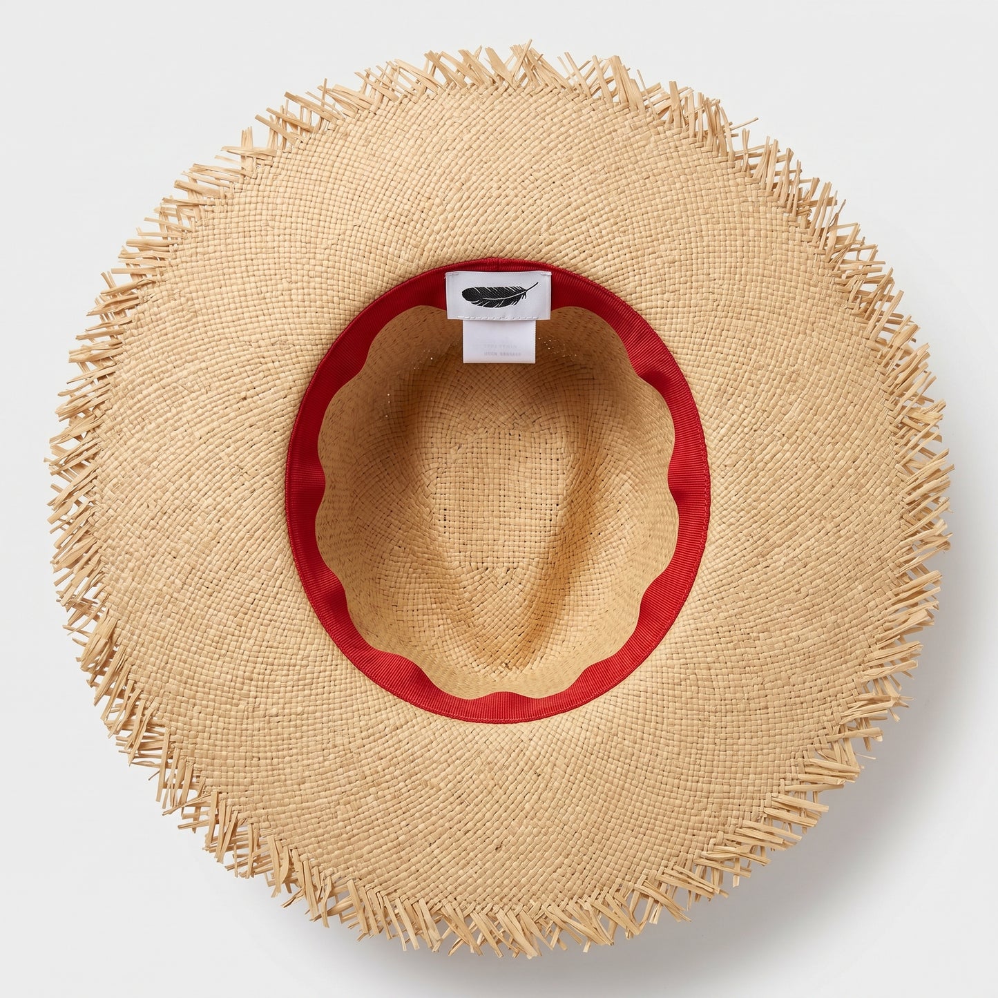 Fringed Wide Brim Straw Hat