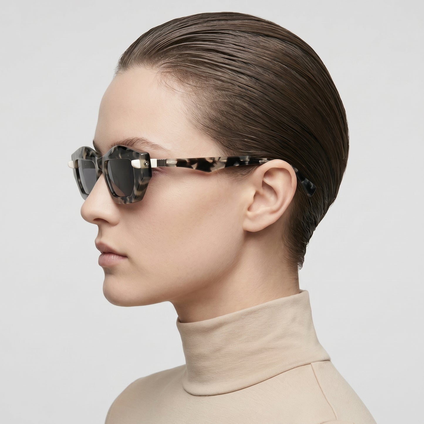 Geometric Tortoiseshell Acetate Sunglasses