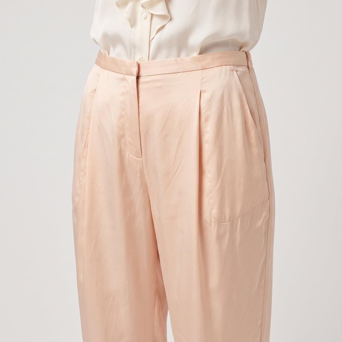Tailored Pastel Peach Trousers