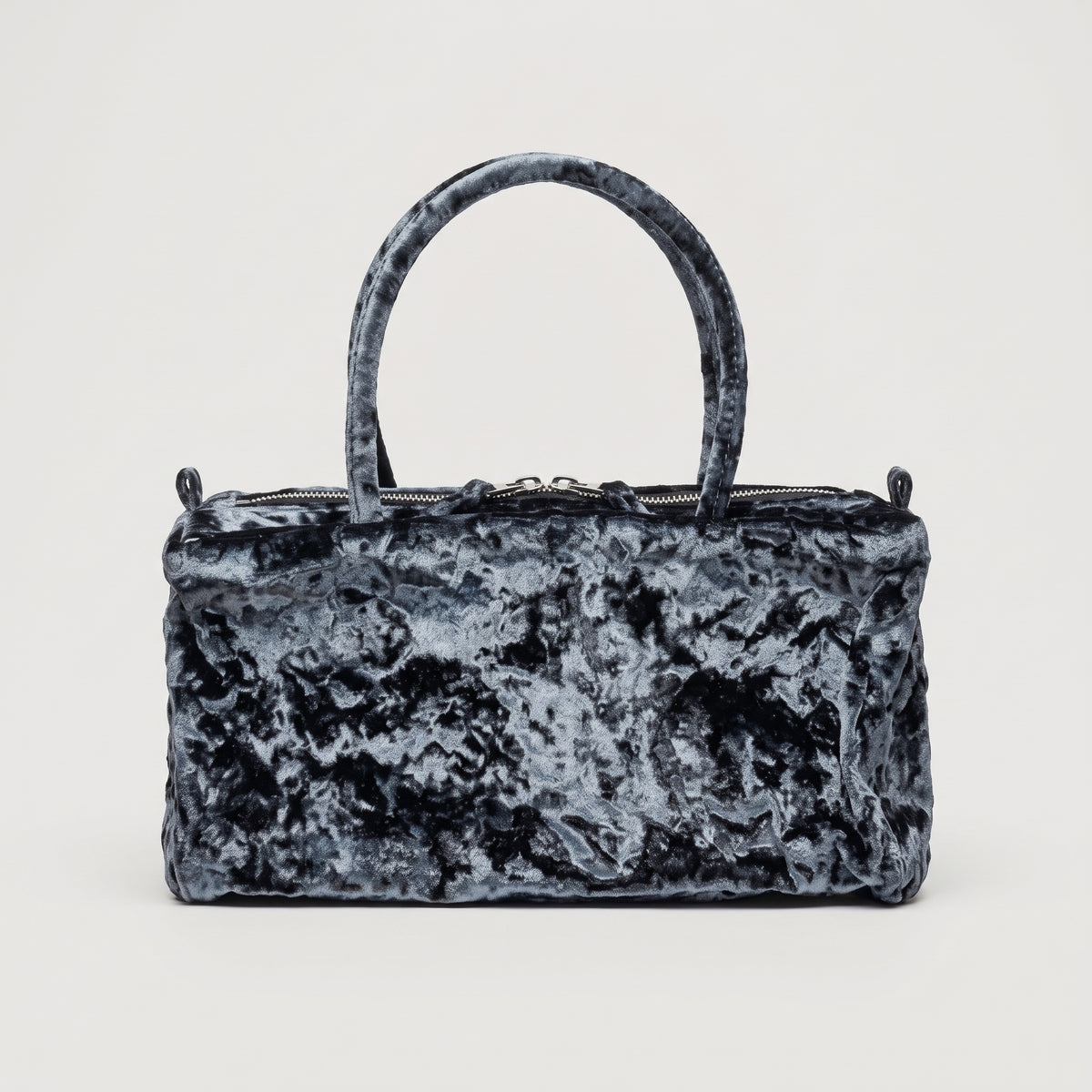 Crushed Velvet Top Handle Bag