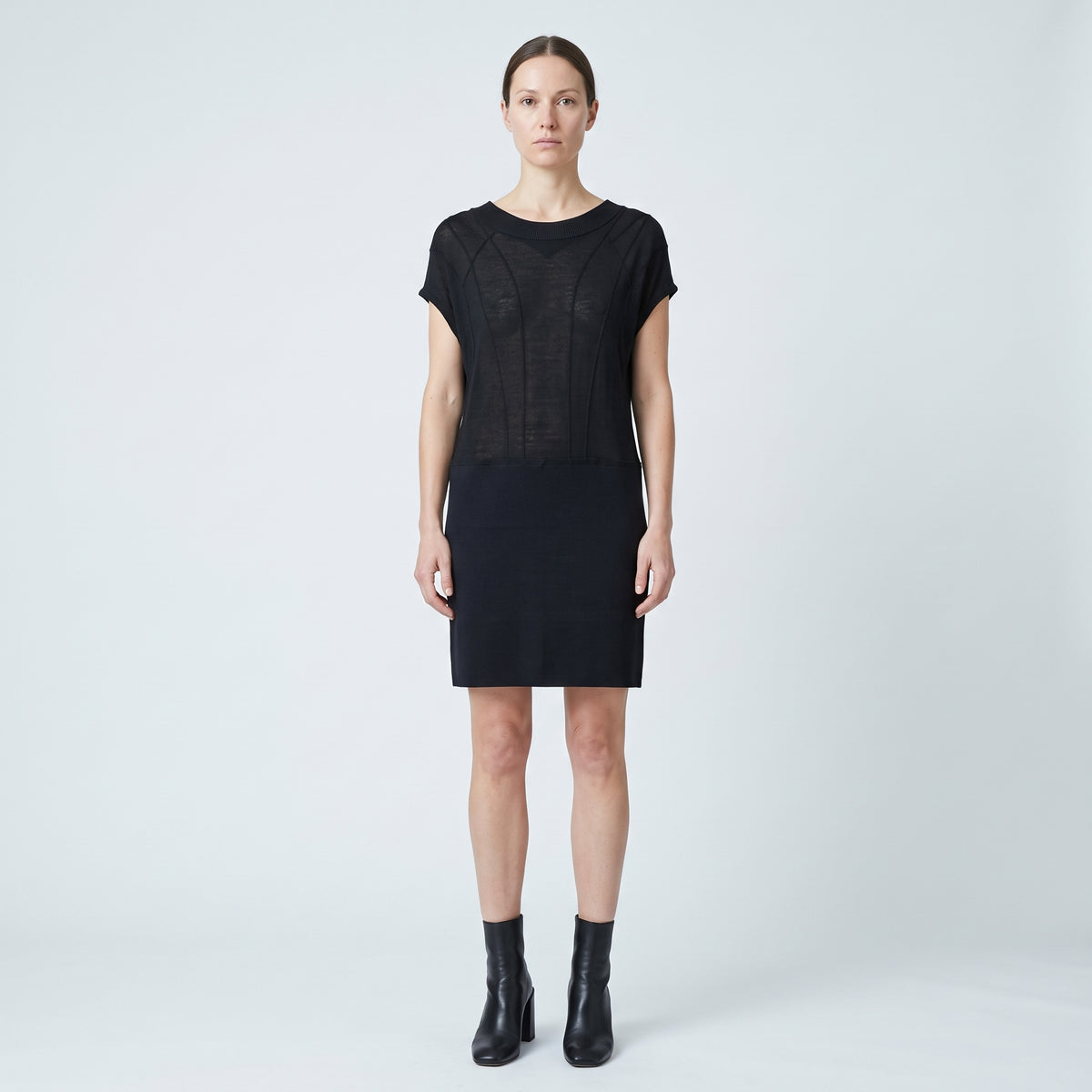 Sheer Panel Sleeveless Top