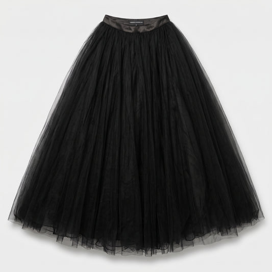 Voluminous Black Tulle Skirt