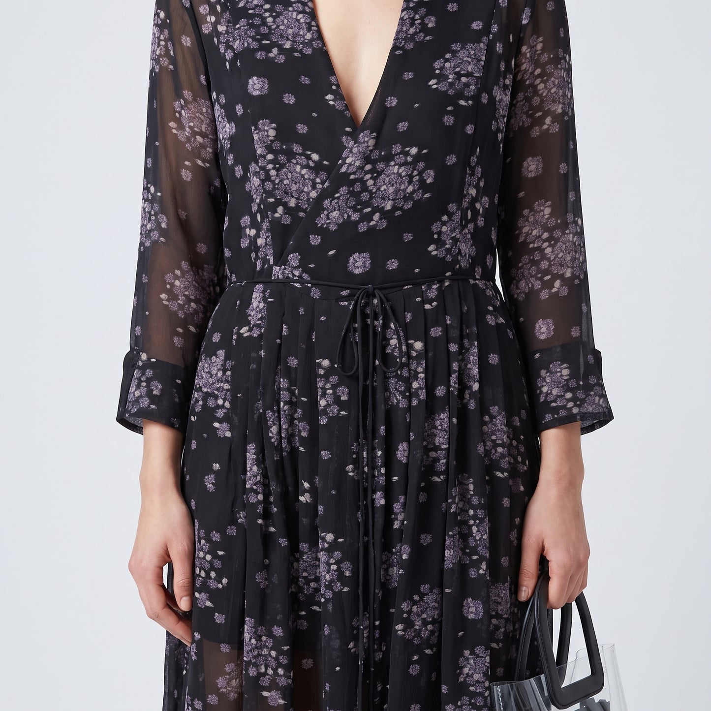 Floral Print Sheer Midi Dress