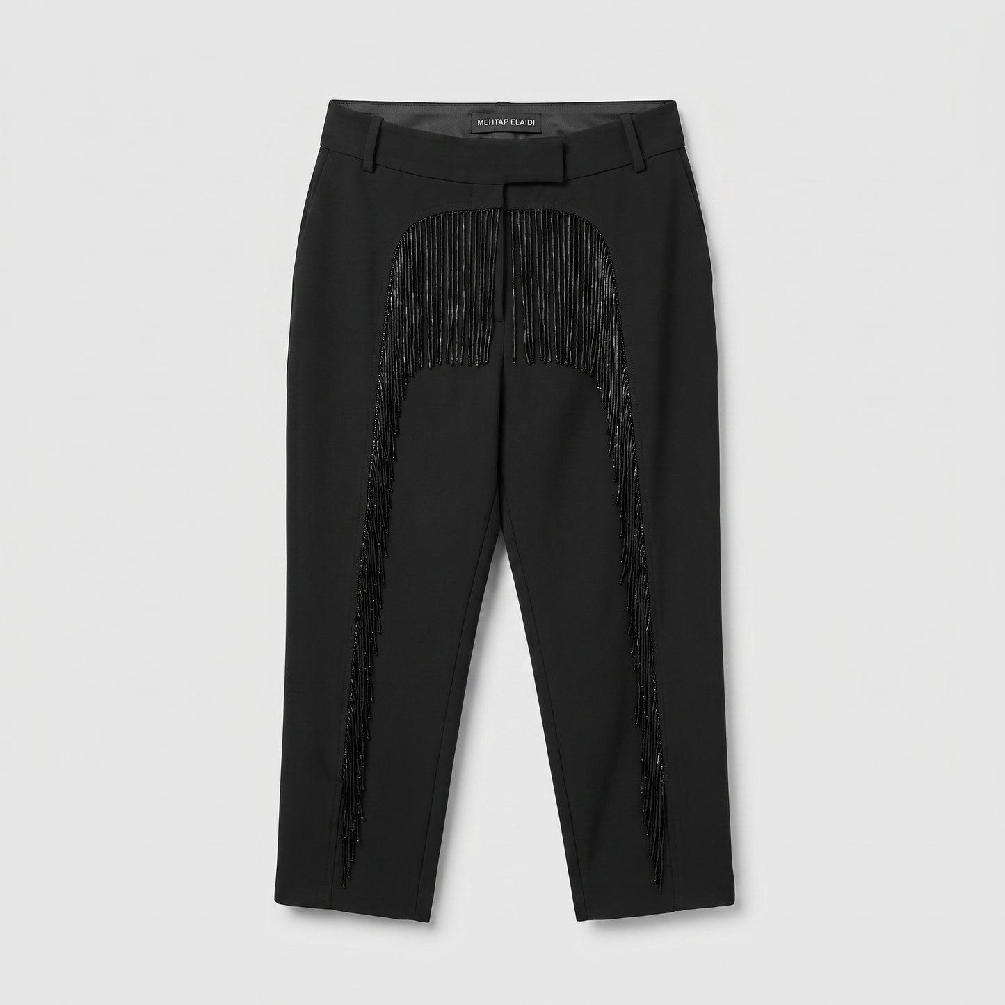Beaded Fringe Tailored Trousers