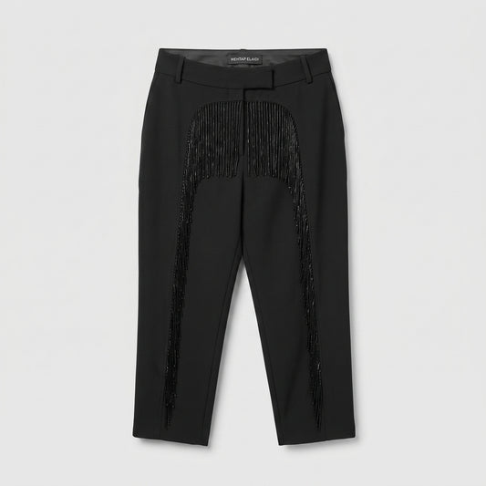Beaded Fringe Tailored Trousers