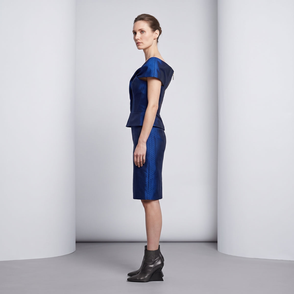 Structured Off-Shoulder Peplum Bodice