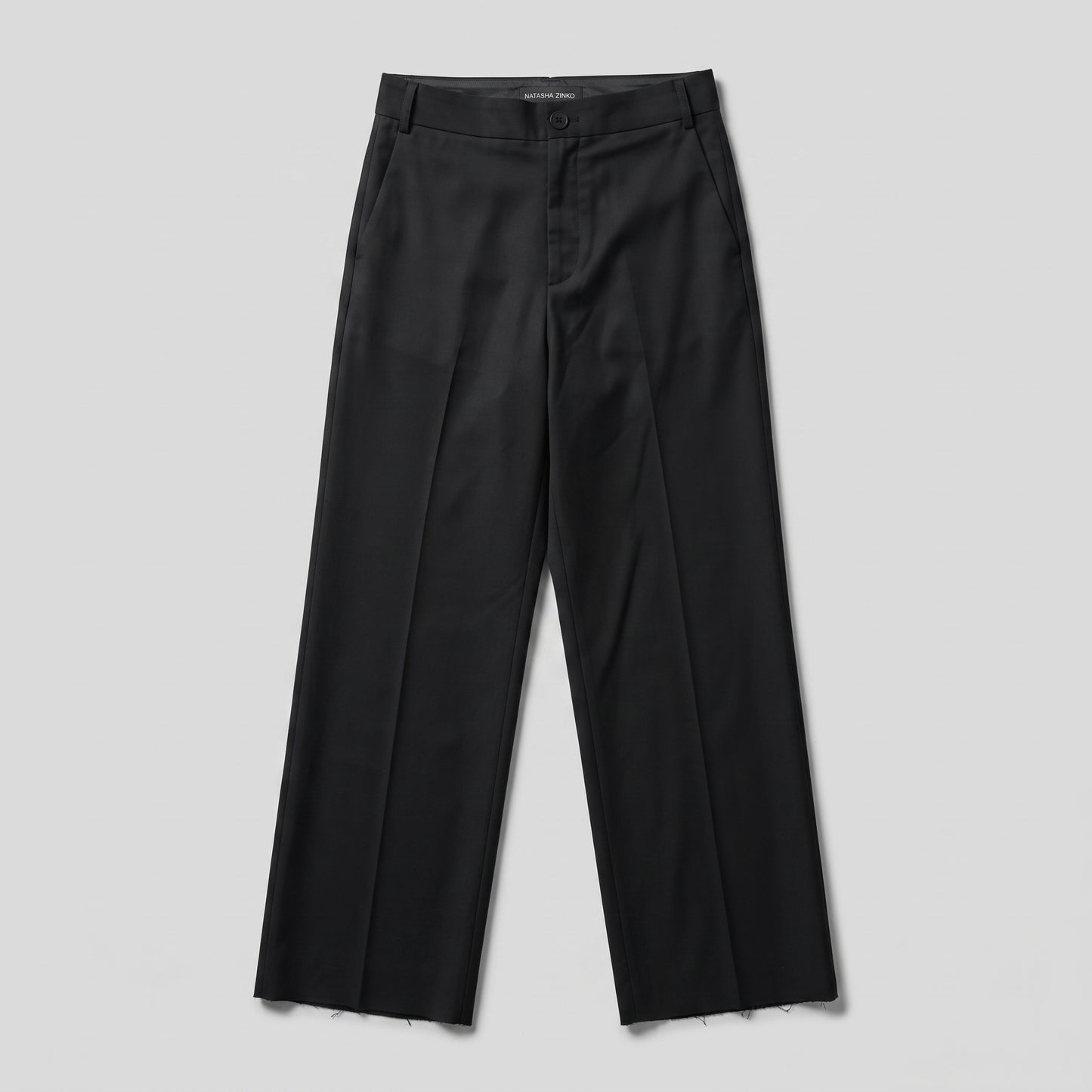 Tailored Black Cropped Trousers