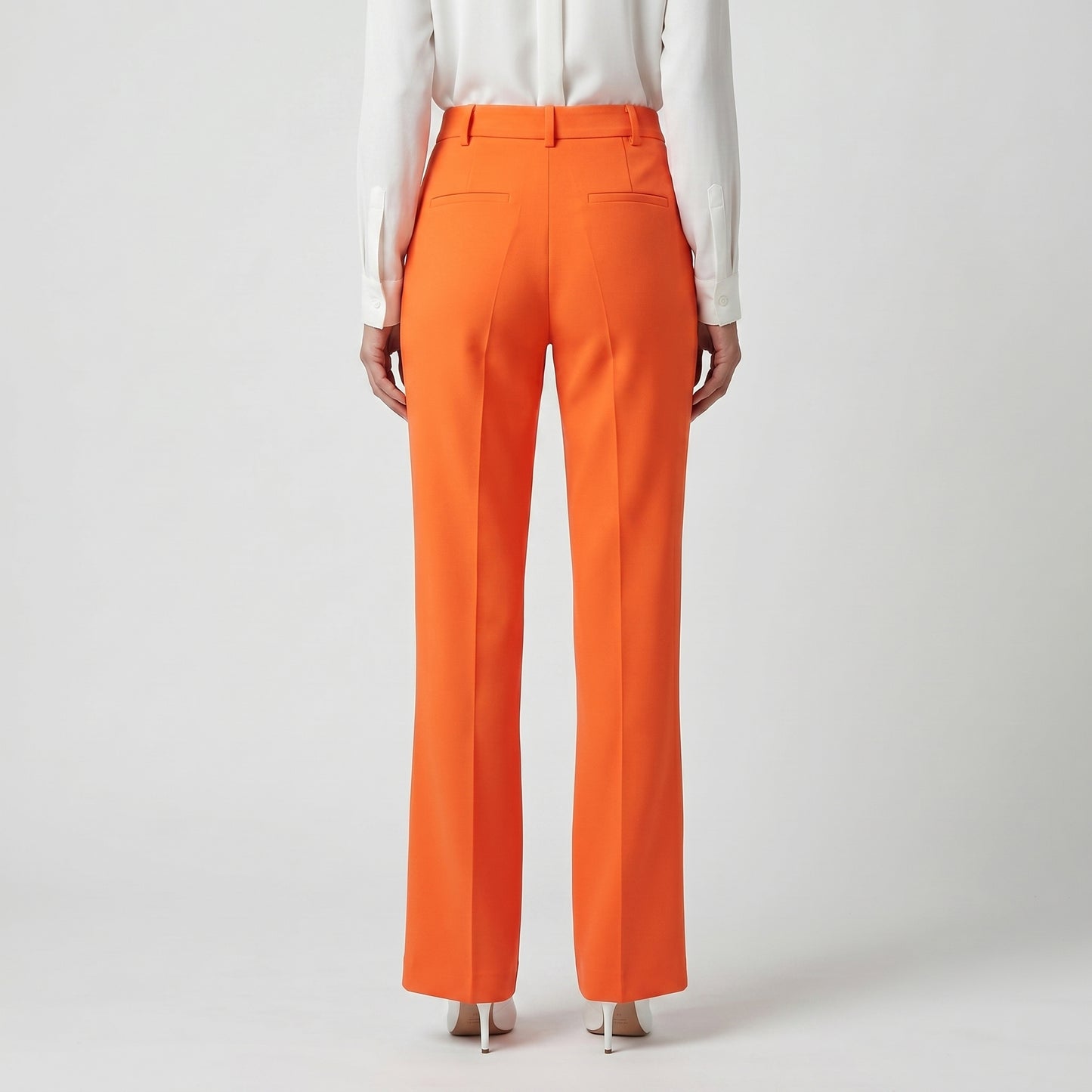 Vibrant Orange Tailored Trousers