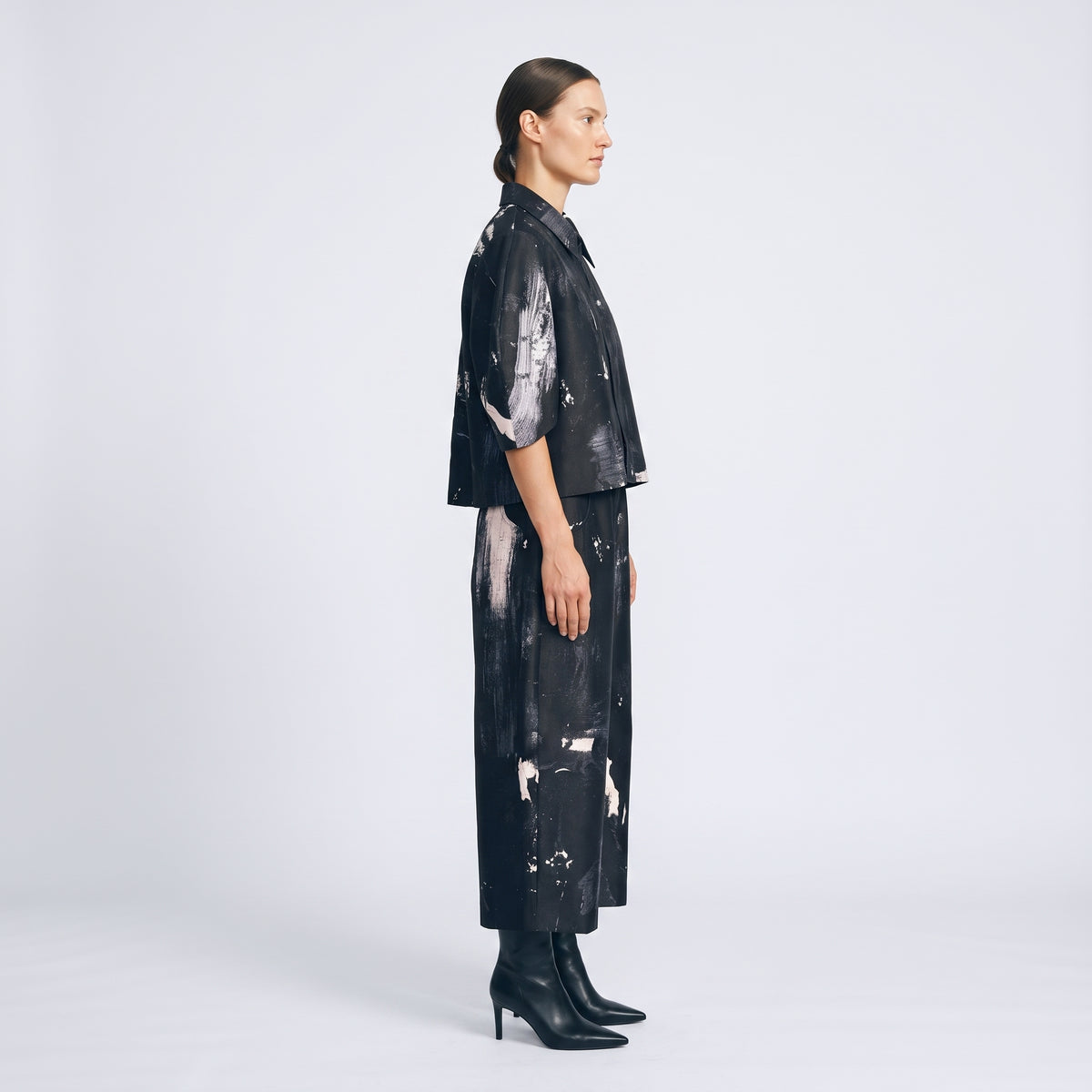 Abstract Print Structured Jacket