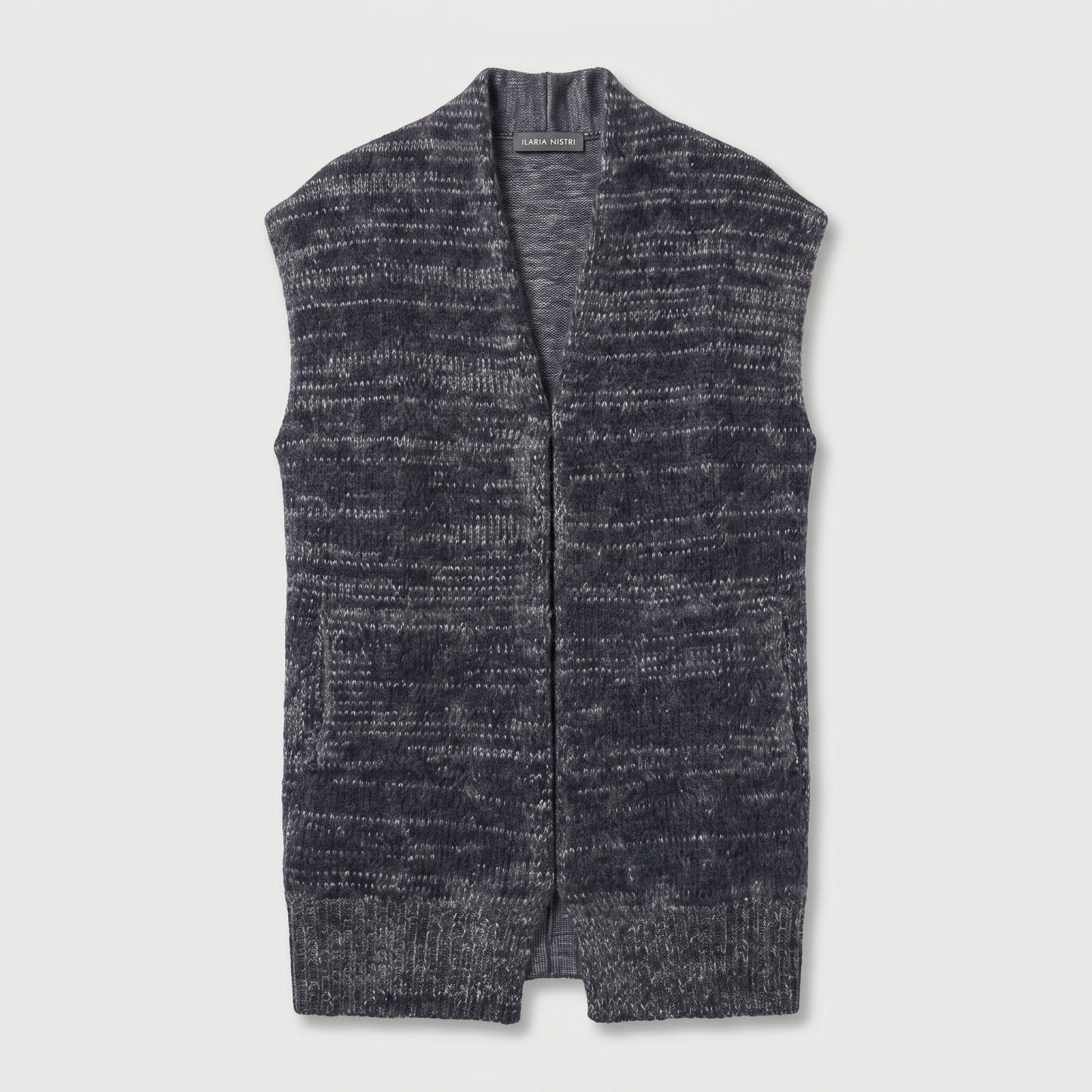 Textured Knit Sleeveless Layering Vest