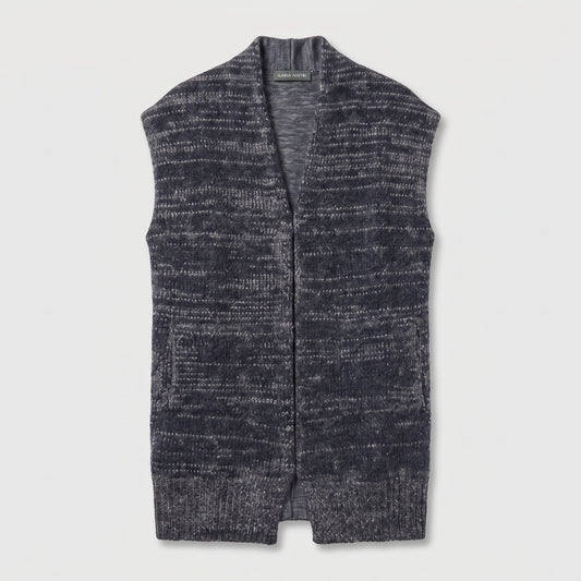Textured Knit Sleeveless Layering Vest