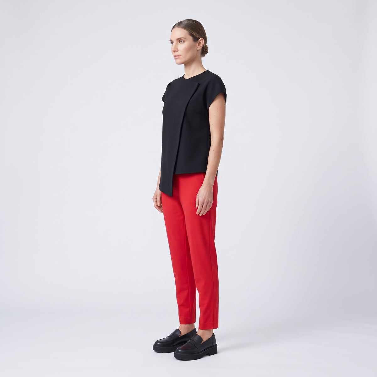 Tailored Vibrant Red Slim Trousers