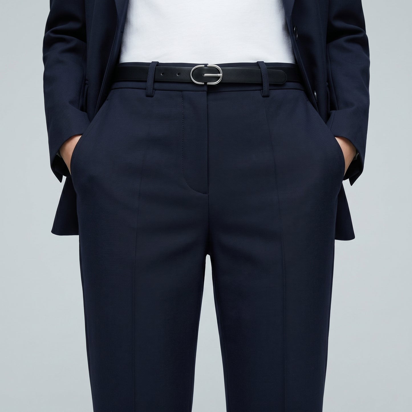 Tailored High-Rise Slim Trousers