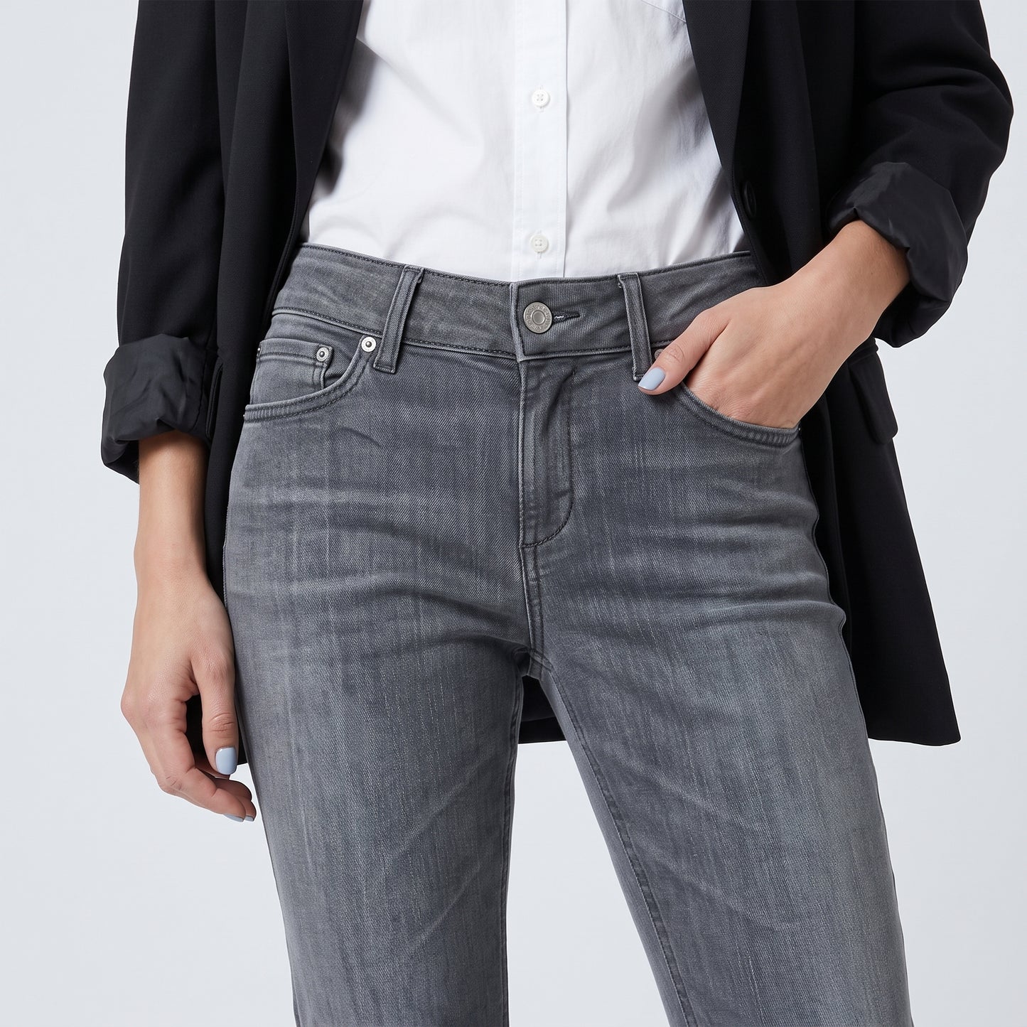 Slim Fit Grey Denim Jeans