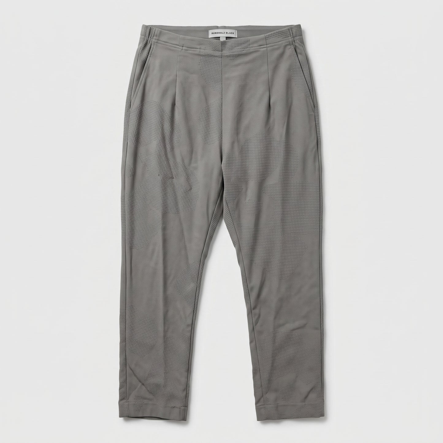 Textured Grey Tailored Trousers