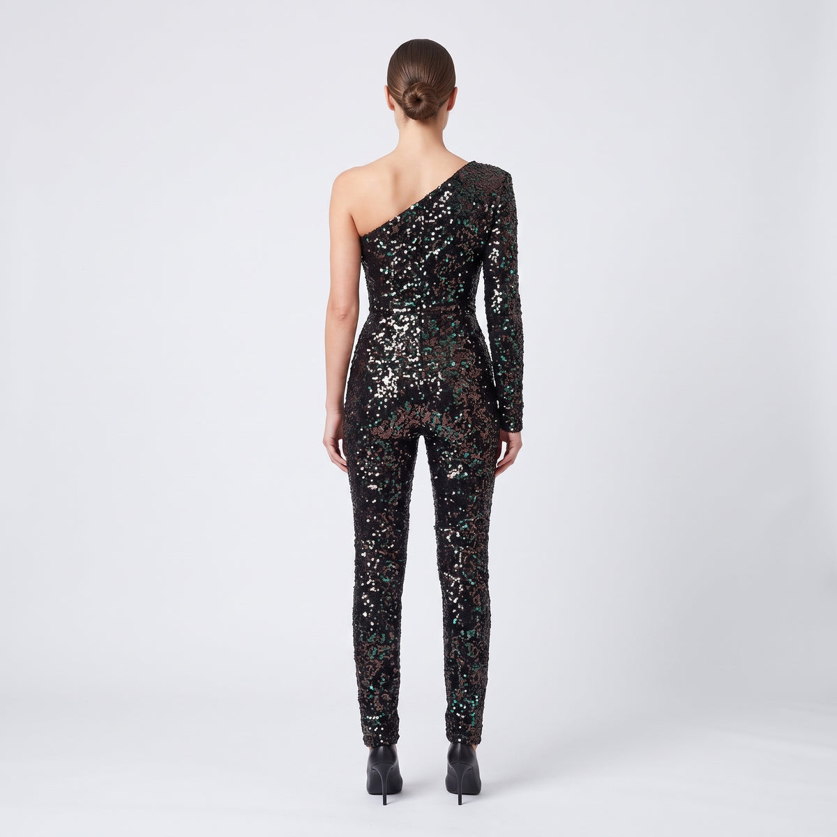 One-Shoulder Sequin Jumpsuit
