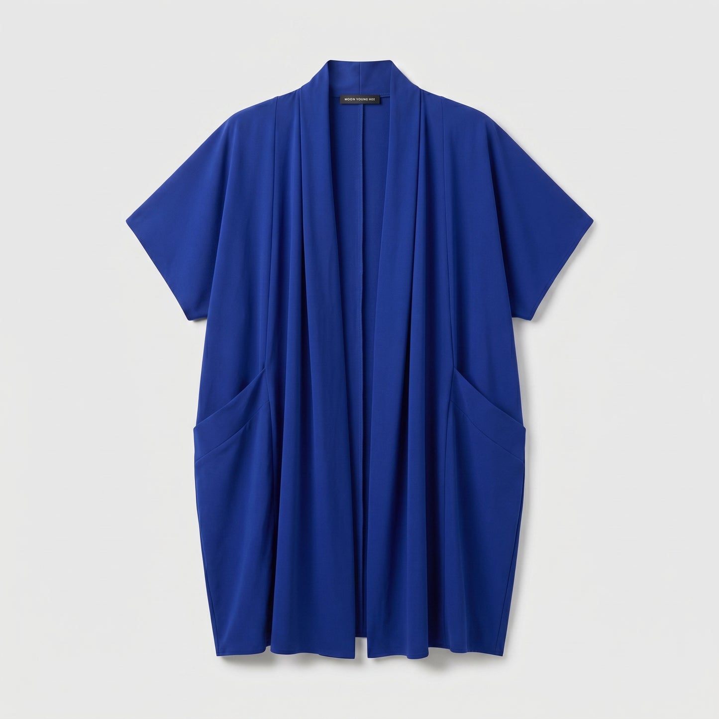 Cobalt Blue Draped Open Cardigan