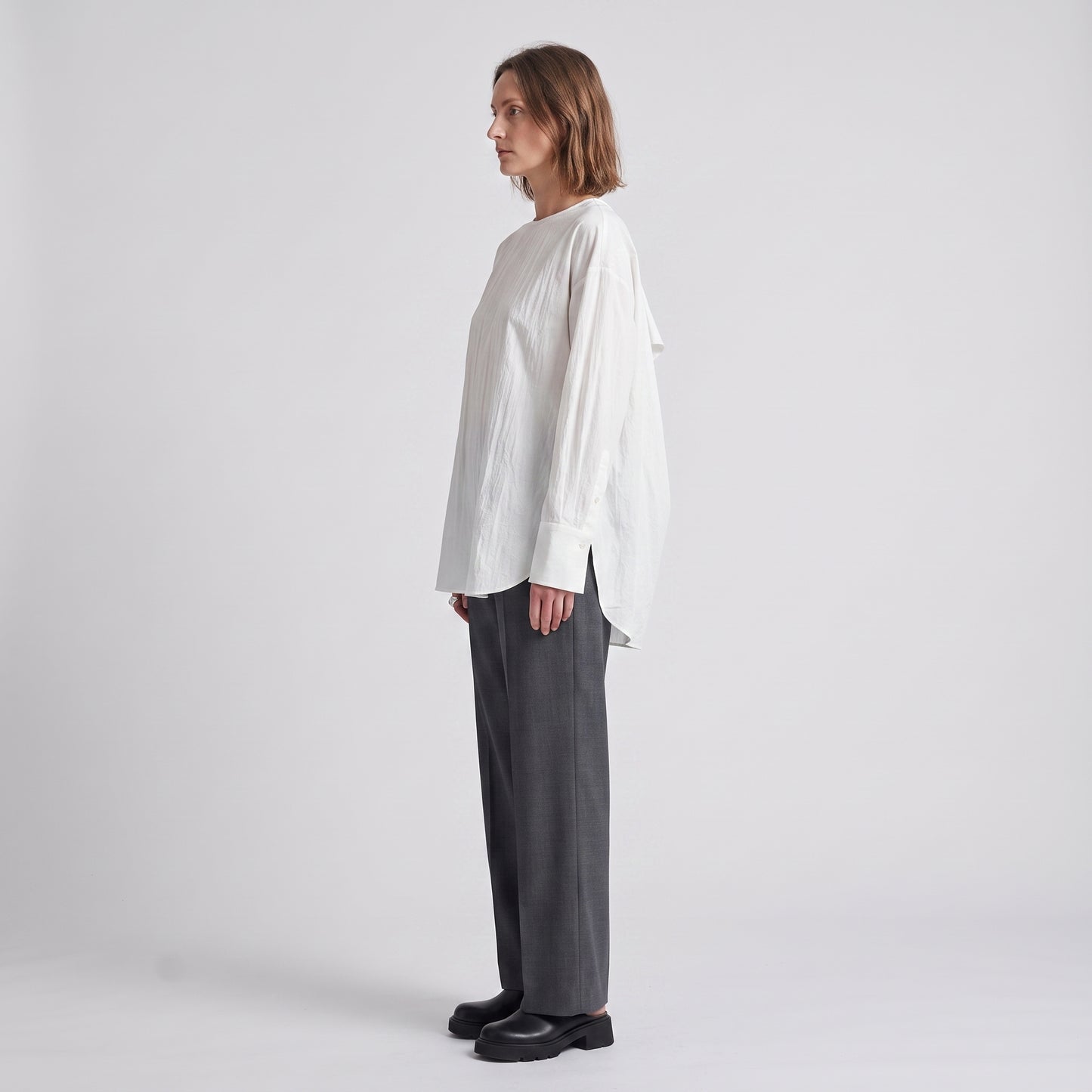 Minimalist White Cotton Blouse