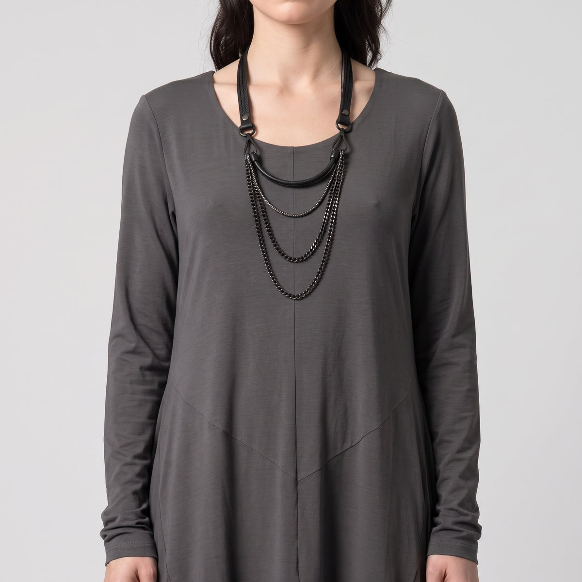 Asymmetric Cotton Jersey Tunic Dress