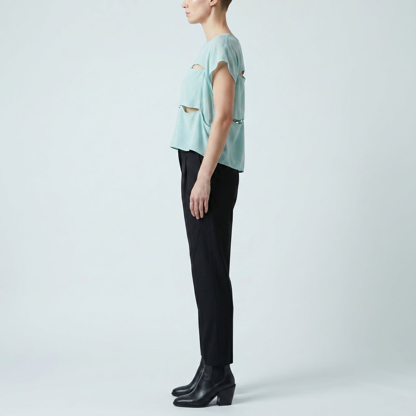 Mint Cut-Out Detail Blouse