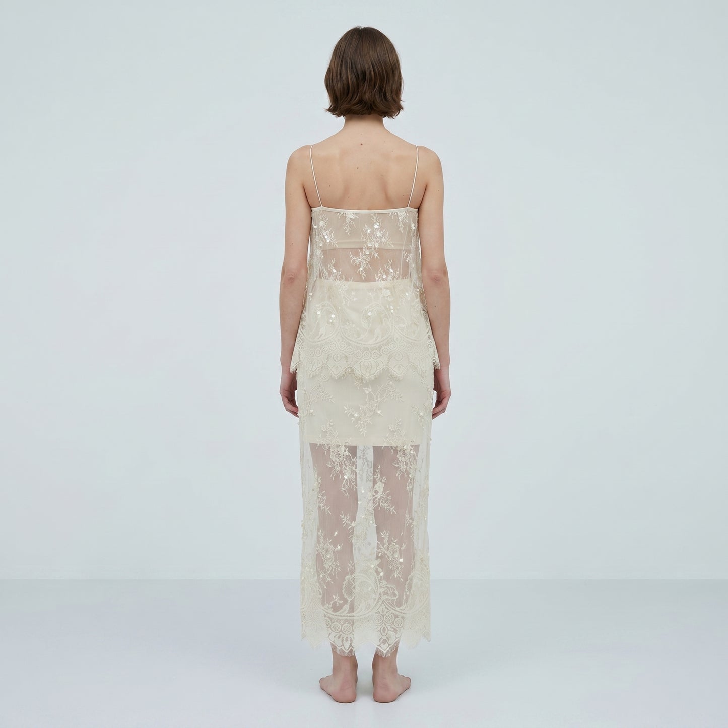 Embroidered Sequin Lace Camisole