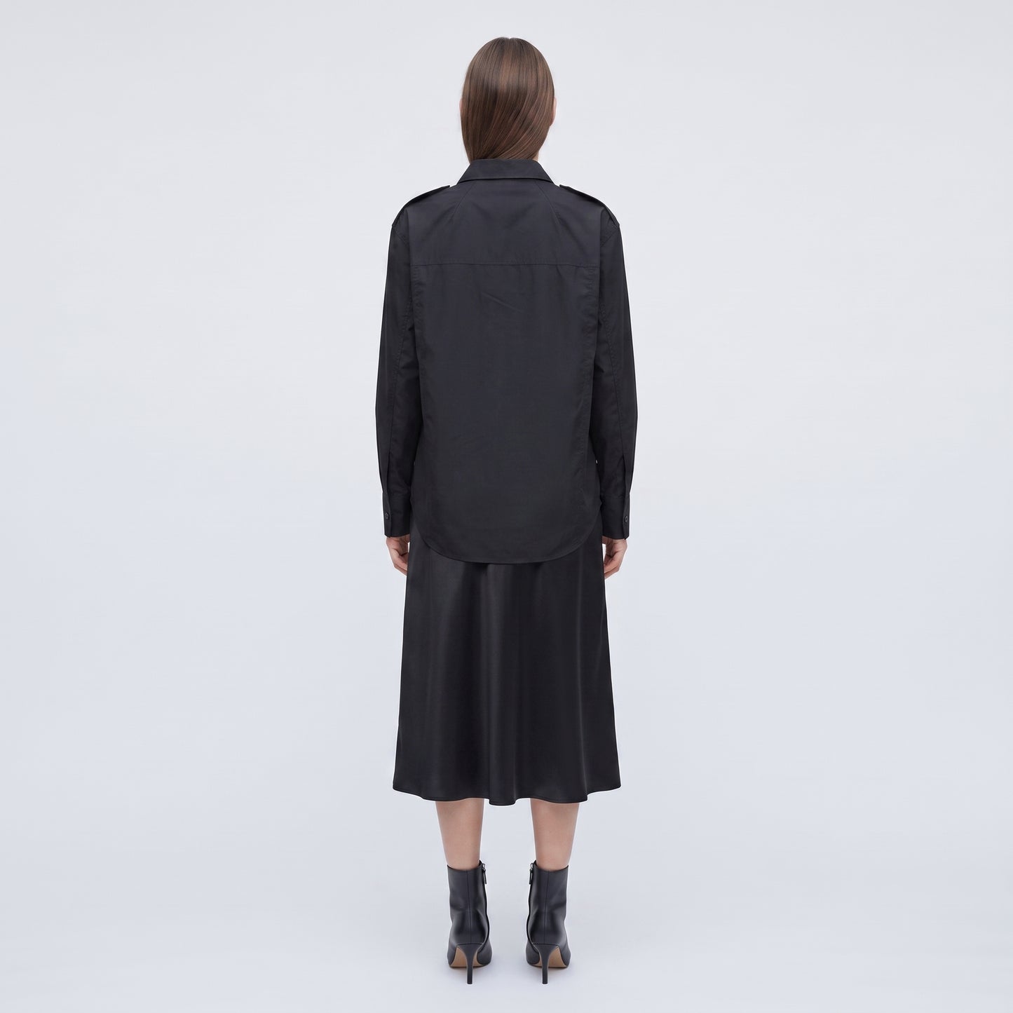 Hybrid Utility Silk Shirt Dress