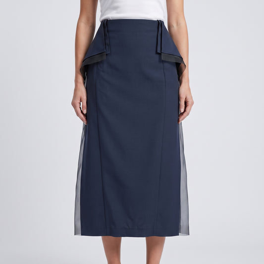 Structured Layered Navy Skirt