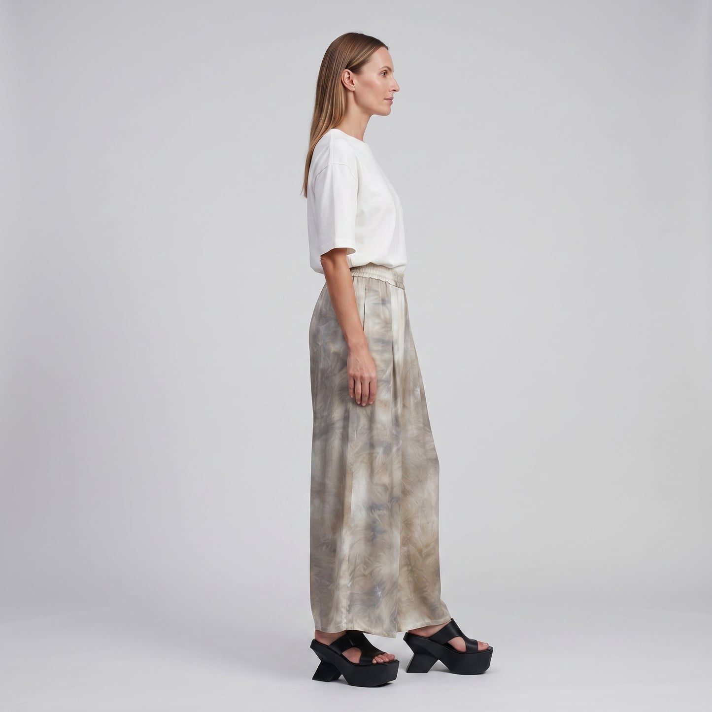 Abstract Tie-Dye Wide-Leg Trousers