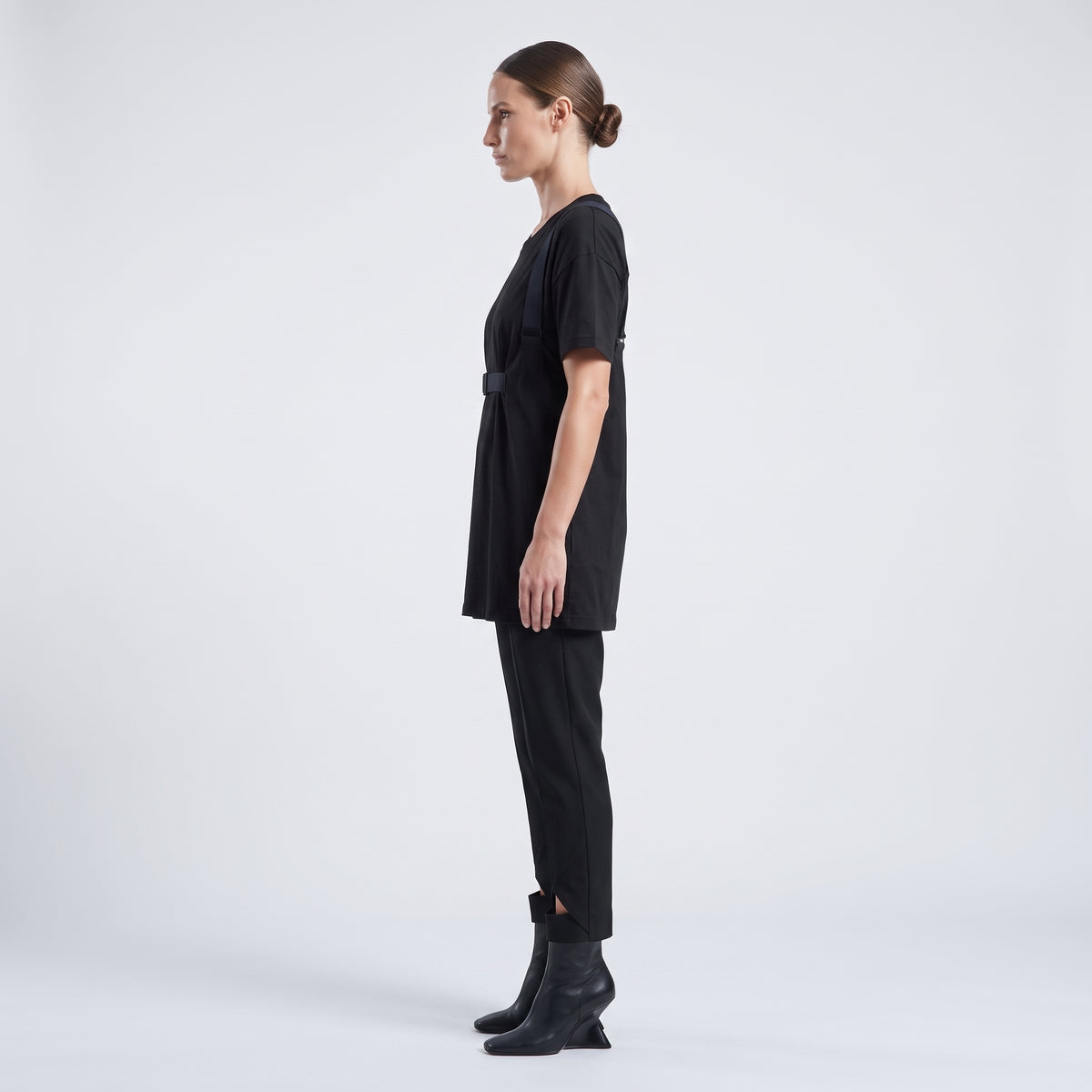 Harnessed Detail Cotton T-Shirt